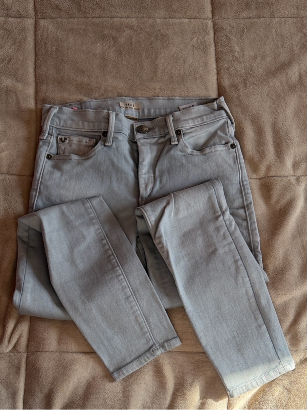 True Religion Light Gray Skinny Jeans